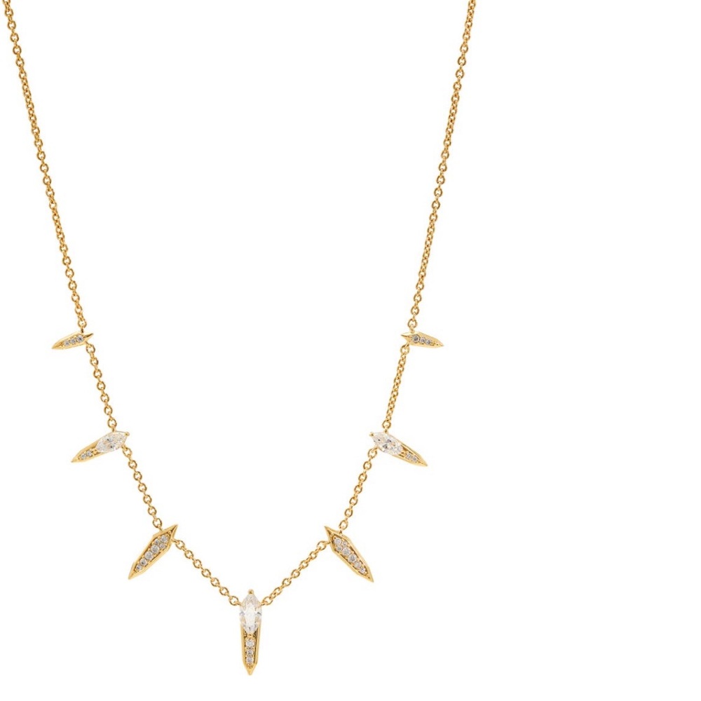 NEW Nadri Spiked Cubic Zirconia Necklace